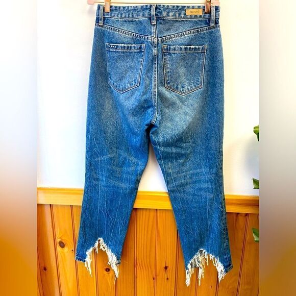 Blank NYC The Madison Crop High Rise Jeans Raw Hem Jeans Sz 28 - Picture 6 of 6